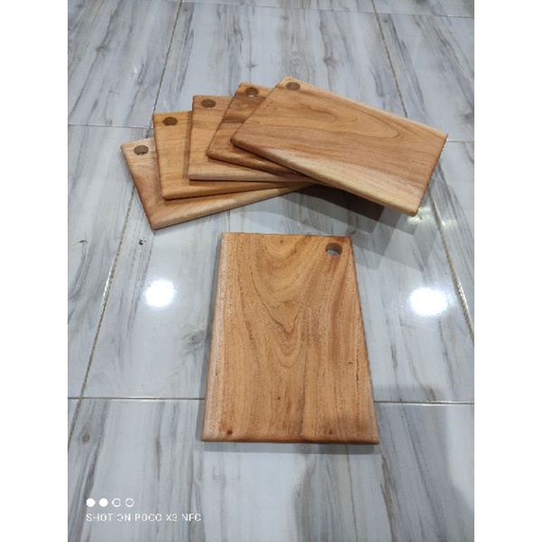 Serving Board / Talenan Kayu Mahoni Jati 30x20 pingul / Wooden Cutting Board KAYU UTUH