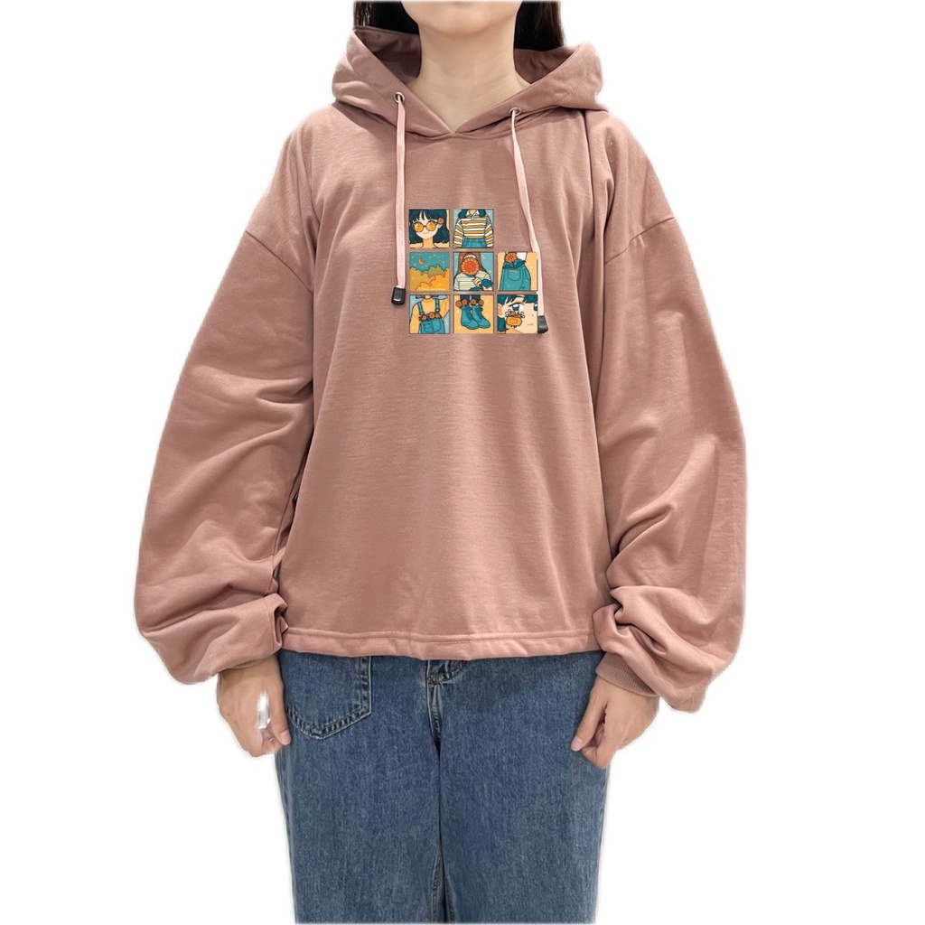 SWEATER HOODIE PRIA WANITA OVERSIZE SWITER HUDIE OVERSAIZ