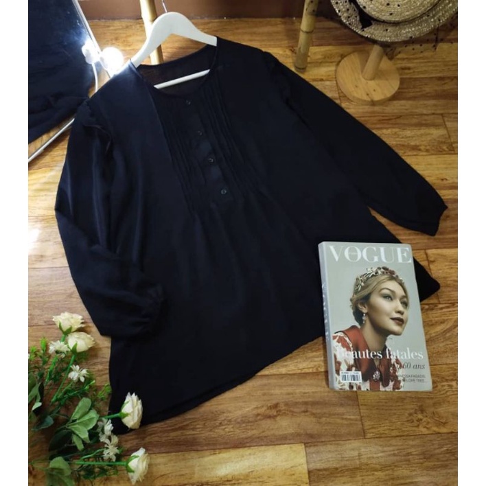atasan crinkle / blouse polos /atasan busui rayon