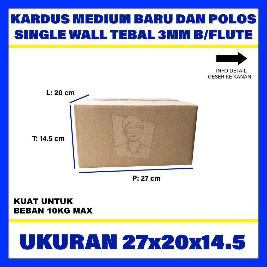 

Kardus Polos Box Karton Packing Murah UK 27 x 20 x 14.5