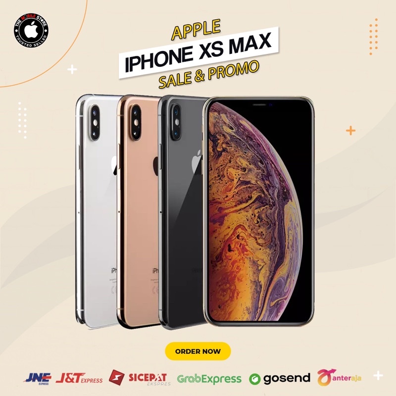 Iphone Xs Max 256 GB Second Fullset Ex Inter // Second Original Silver Gold Space Grey // All Provid