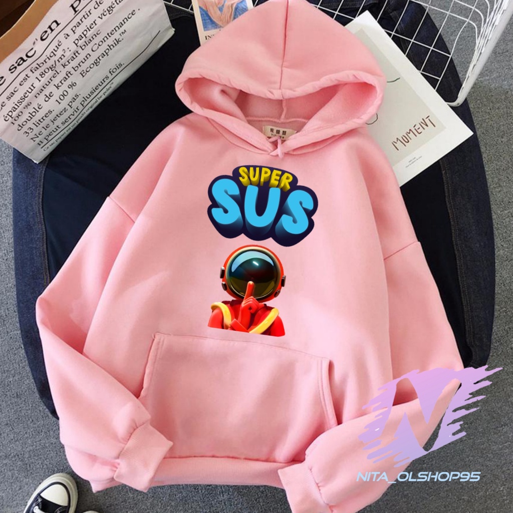 SWETER SUPER SUS HOODIE ANAK AMONG US 3D PERMAIANA ANAK