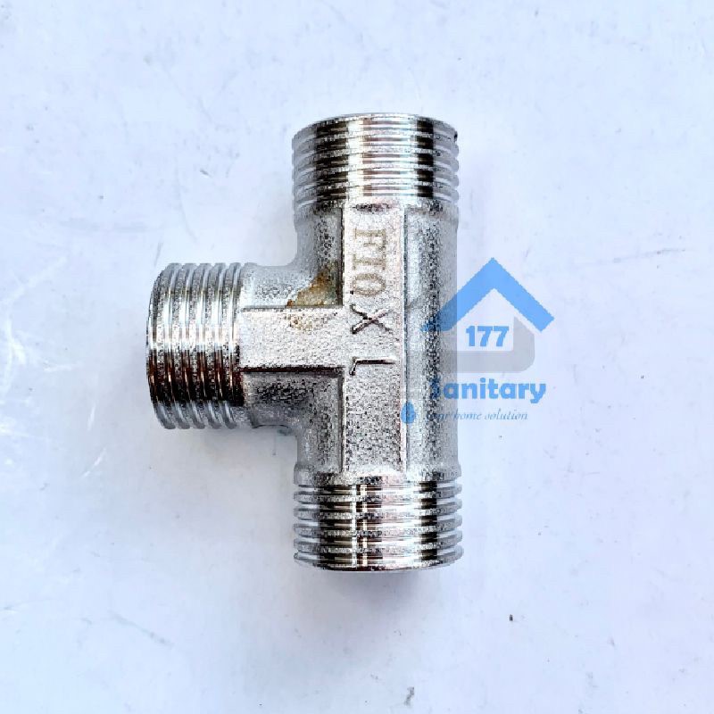 Nepel Tee Stainless 304  TS11- Nepel T Kran T shower sambungan kran pipa pipe ukuran 1/2 inch stenlis kloset closet