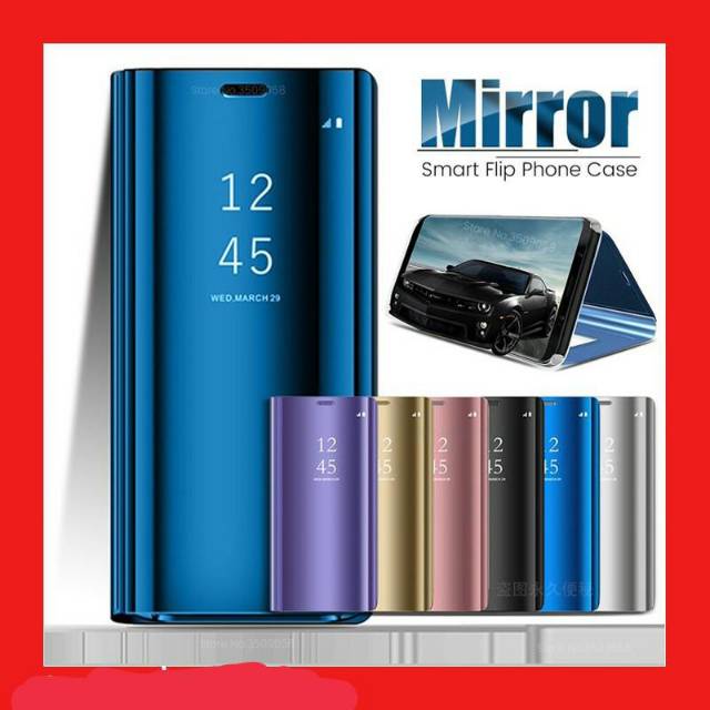 Flip Cover Realme XT Mirror Case Standing Cover Realme XT Flip Cover