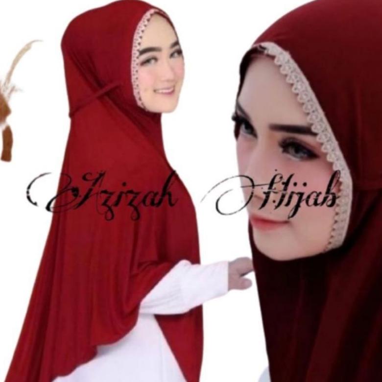 Bergo Maryam Renda Xl Jumbo Diamon/Khimar Maryam Renda/Hijab Instan