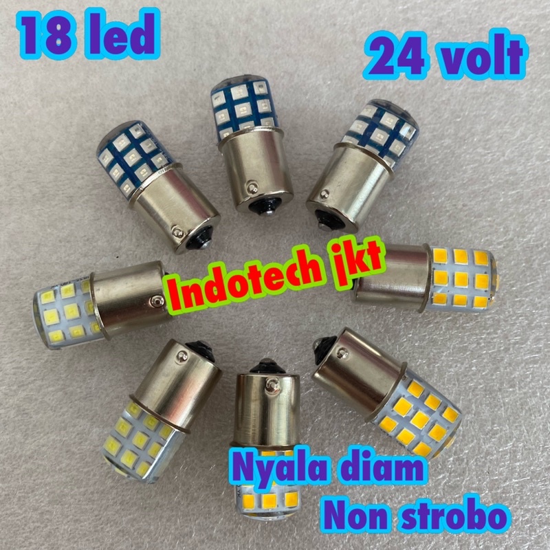 Lampu Bemper Sein Mundur Truk 18 Led 24 Volt NYALA DIAM MODEL JELLY