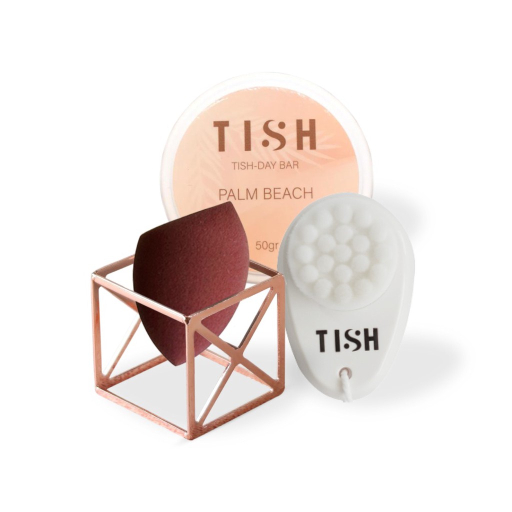 

Tish Festive Set 02 Makeup Sponge Holder Bar Soap Brush