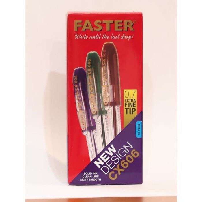 

Murah Pulpen Faster C600 / Cx 606 Asli 1 Lusin Limited