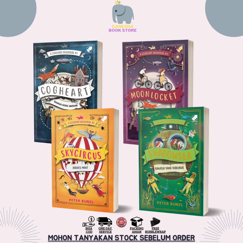 Novel Fantasi A Cogheart Adventure by Peter Bunzl - Bhuana Sastra (ORIGINAL)