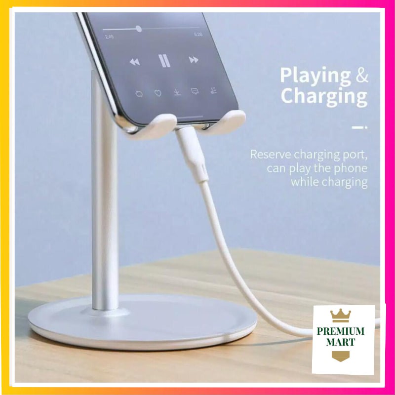 Stand Holder Handphone Tablet Universal Bahan Aluminum Untuk Meja TG