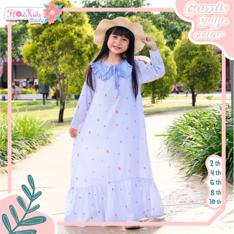 GAMIS ANAK | GAMIS ANAK PREMIUM | GAMIS RUFFLE ANAK | GAMIS FLOWKIDS