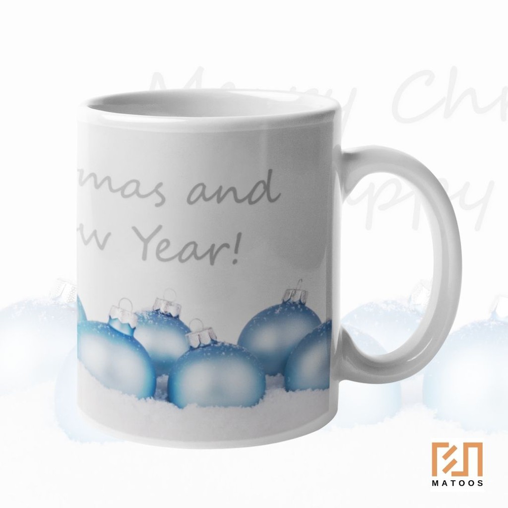 

Mug Kado Christmast Souvenir Design Blue Grey