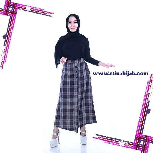 ROK ZARA KANCING BAHAN LINEN IMPORT