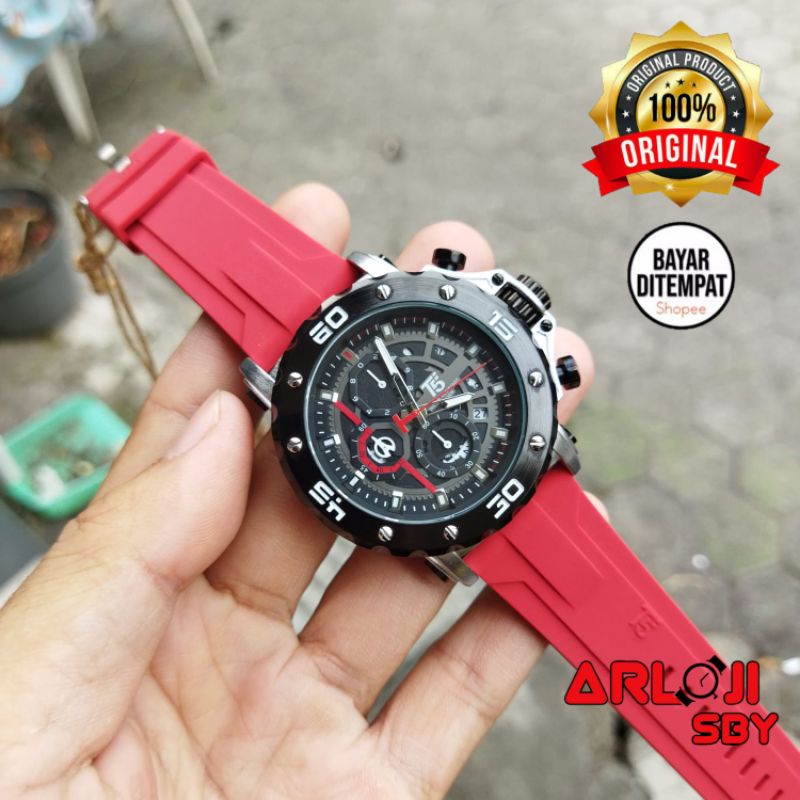 JAM TANGAN PRIA T5 H 3914 ORIGINAL TAHAN AIR FREE BOX PAPPER BAG CHRONO TANGGAL AKTIF || T5 H3914