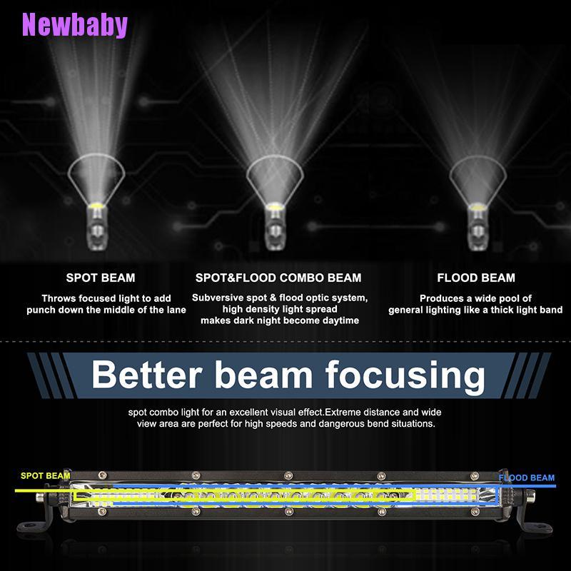 (Newbaby) Lampu Sorot LED 12 &quot;450W Untuk Mobil SUV Off Road Perahu