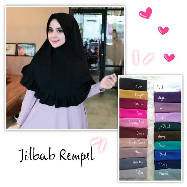 Hijab instan KHIMAR rempel kriwil/ Khimar pet rempel/ simpel pet rempel