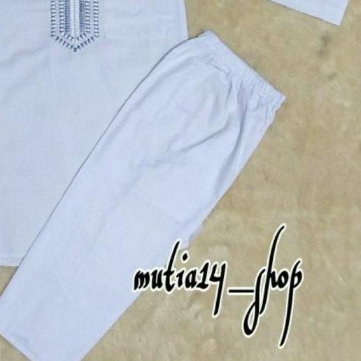 setelan koko pakistan anak laki laki busana muslim anak laki khusus hitam / putih 1-12 tahun