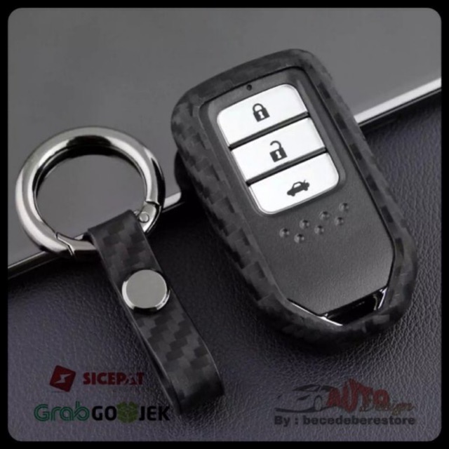 Case Cover Sarung Kunci Carbon Style Honda Smart Key