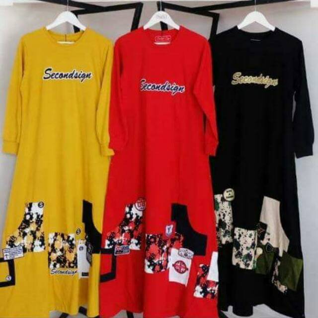 Gamis kaos second sign ori sale khadija