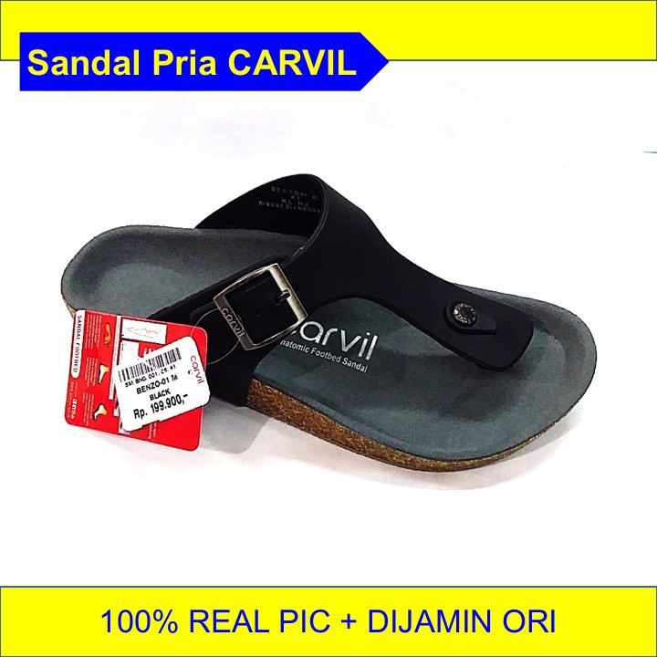  Sandal  Pria  CARVIL  Casual Dewasa Sendal Jepit  Footbed 