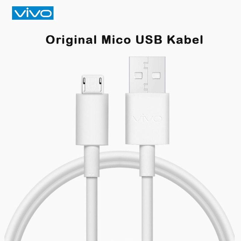 vivo Original Charger Adapter 33W / 44W Vivo Cable Charger Original 100% Micro USB to USB Data Cable Type C 2A Sesuai Adapter 10W/18W