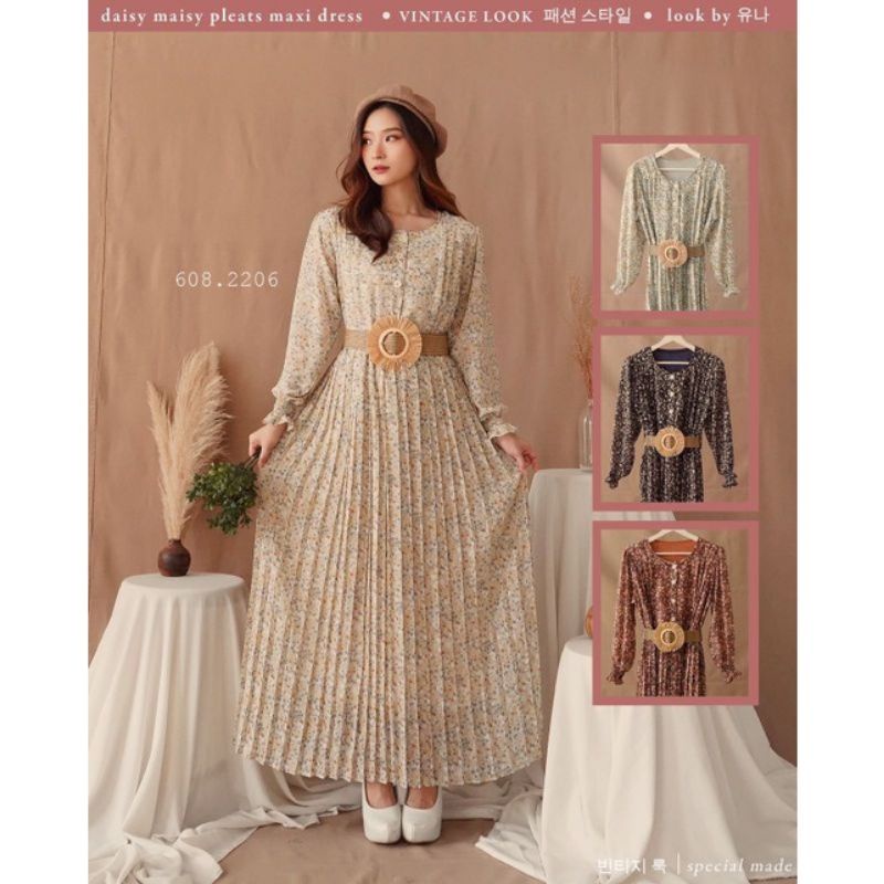 Daisy Plisket Dress by Yuna