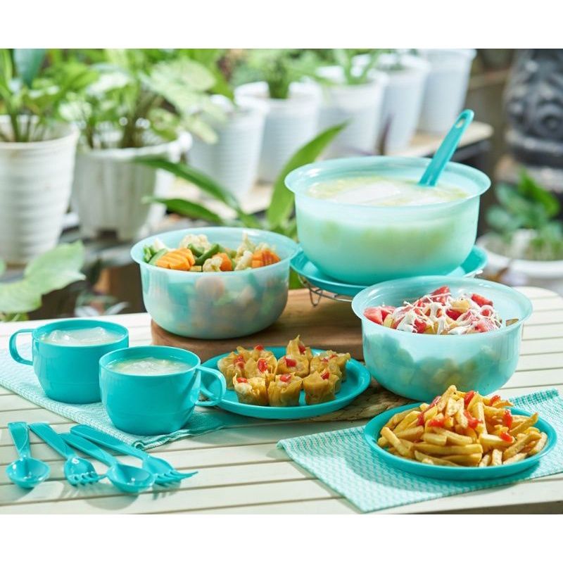 mangkok es campur set / mangkok buah set / piring set gelas set