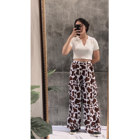 Cargo Rayon Pants Motif