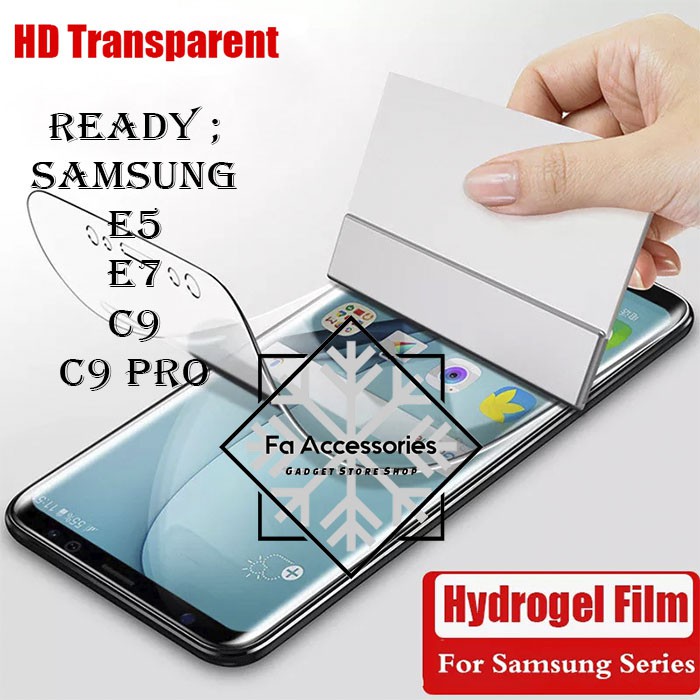 FA ANTI GORES JELLY HYDROGEL SAMSUNG GALAXY  C9 C9PRO E5 E7 FULL SCREEN PROTECTOR GUARD SHOCK PRO