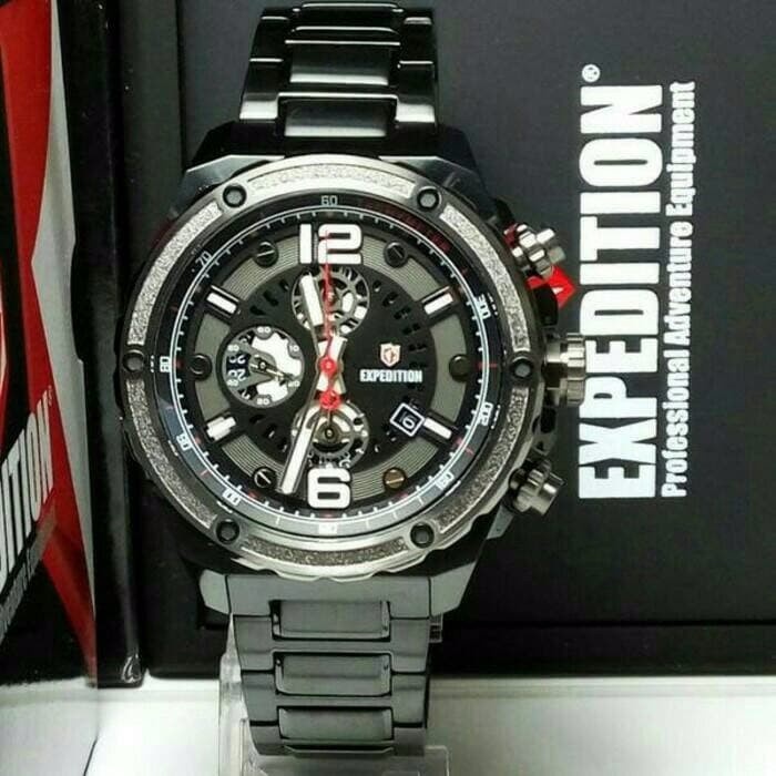 Jam Tangan Pria EXPEDITION E 6732 MC Dial Hitam Aksen Putih