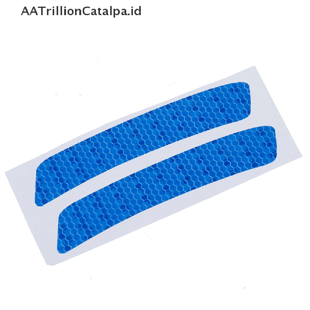 Aatrillioncatalpa 2Pcs Stiker strip Reflektif Untuk bumper Mobil