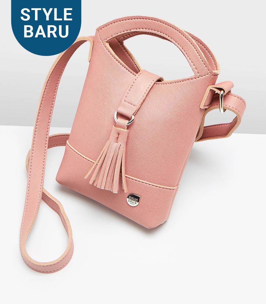 Tas Hp Selempang BrunBrun Paris QUELLINA PINK BT7450B5 Ori Kualitas Terjamin