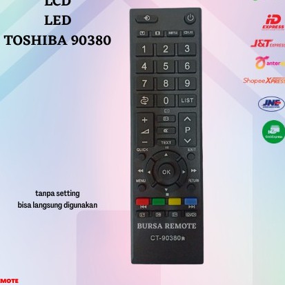 REMOT / REMOTE TV LCD LED TOSHIBA 90380 tanpa setting