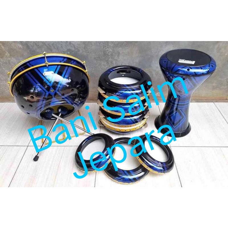 Alat Hadroh Rebana Asli Jepara Full Set Lengkap