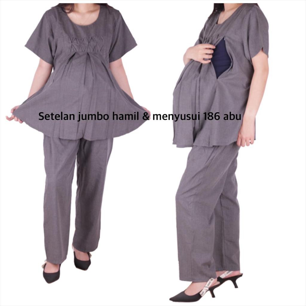 Baju hamil Setelan Jumbo Hamil & Menyusui murah 186