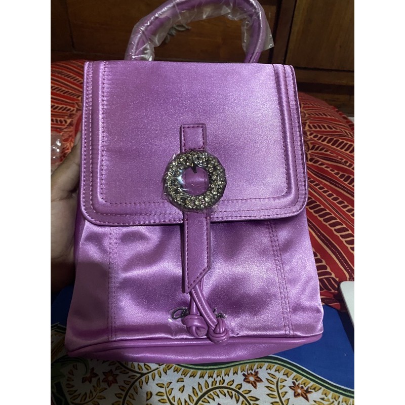 [FREE GIFT] tas charles and keith/ backpack charles and keith lilac