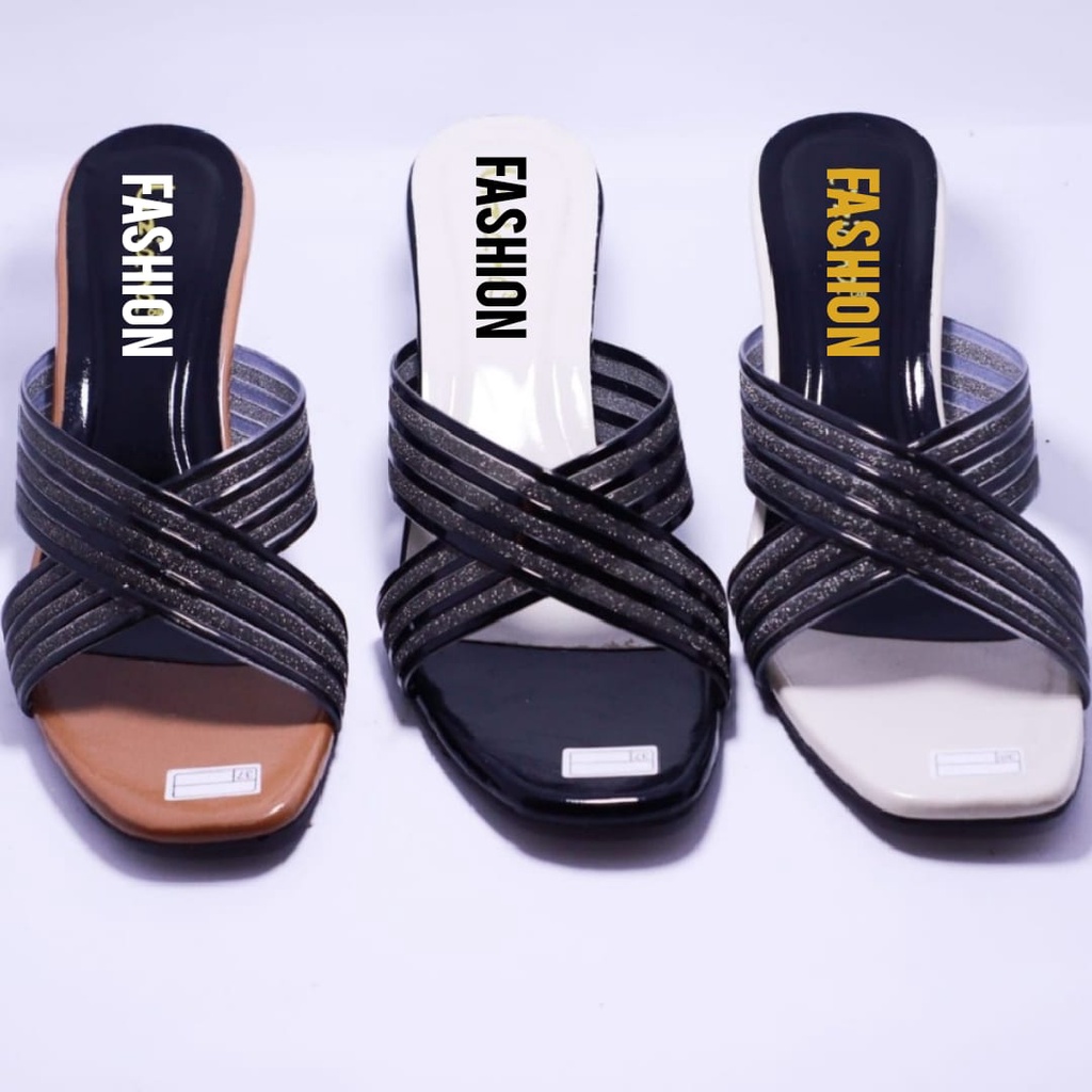 Sandal Wanita Hak Kaca 5CM
