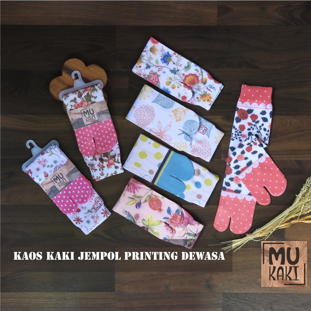 Kaos Kaki Jempol Motif Printing Dewasa Mukaki Murah N