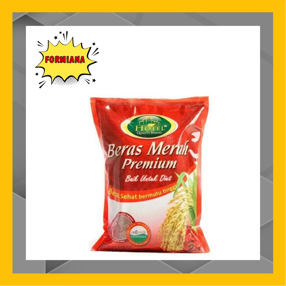 FM - Beras merah organik premium merk HOTEL 2Kg - baik untuk diet