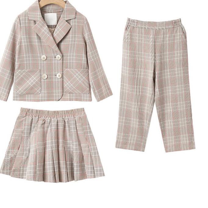 ۞ babyfit baju SETELAN BLAZER anak perempuan jas set rok celana ❆