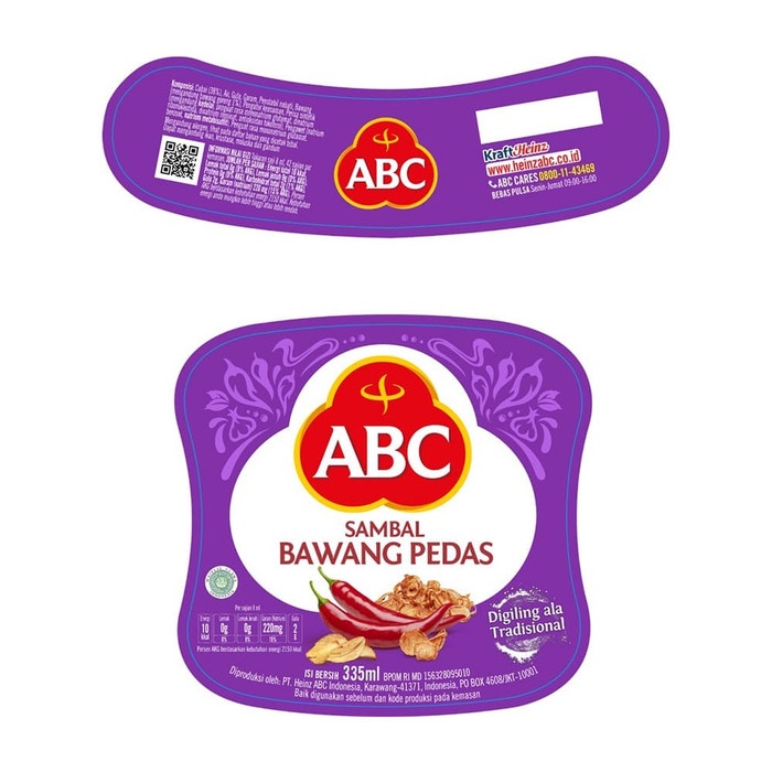 

Sambal-Aneka- Abc Sambal Bawang Pedas 335 Ml -Aneka-Sambal.