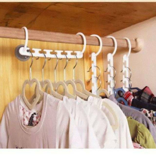 MJS 563 - Set hanger isi 5 Lubang / Wonder hanger lemari praktis