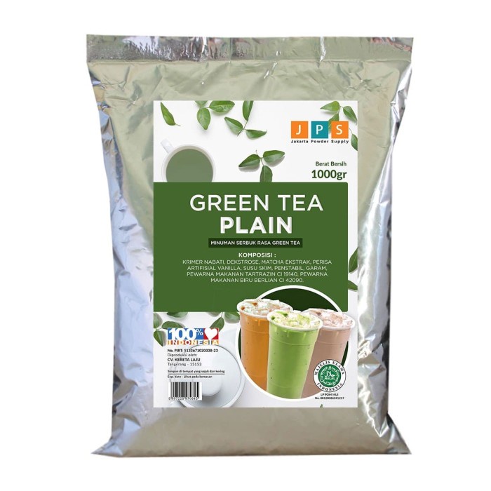 

Lainnya-Minuman-Bubuk- Bubuk Minuman 1 Kg Green Tea Teh Hijau Jps Plain Tanpa Gula -Bubuk-Minuman-