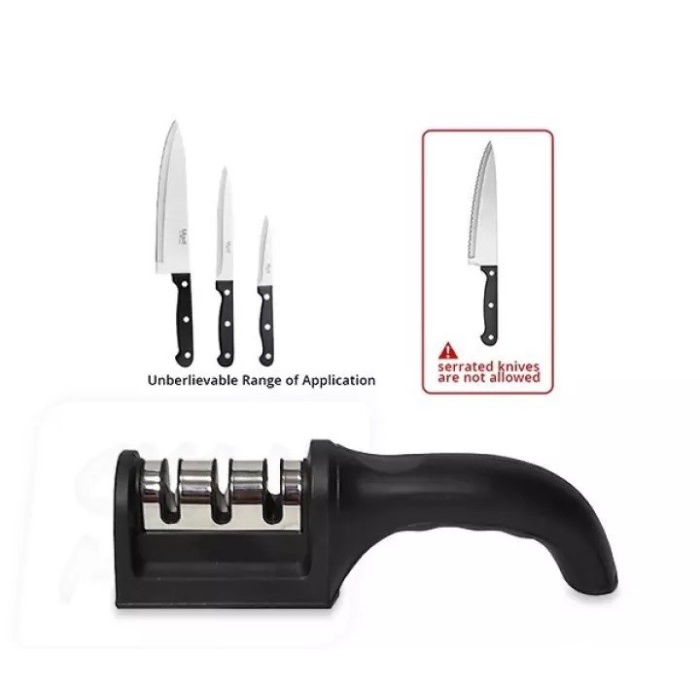 SHAPU-ICHI Triple Head Knife Sharpener Alat Pengasah Pisau Gunting