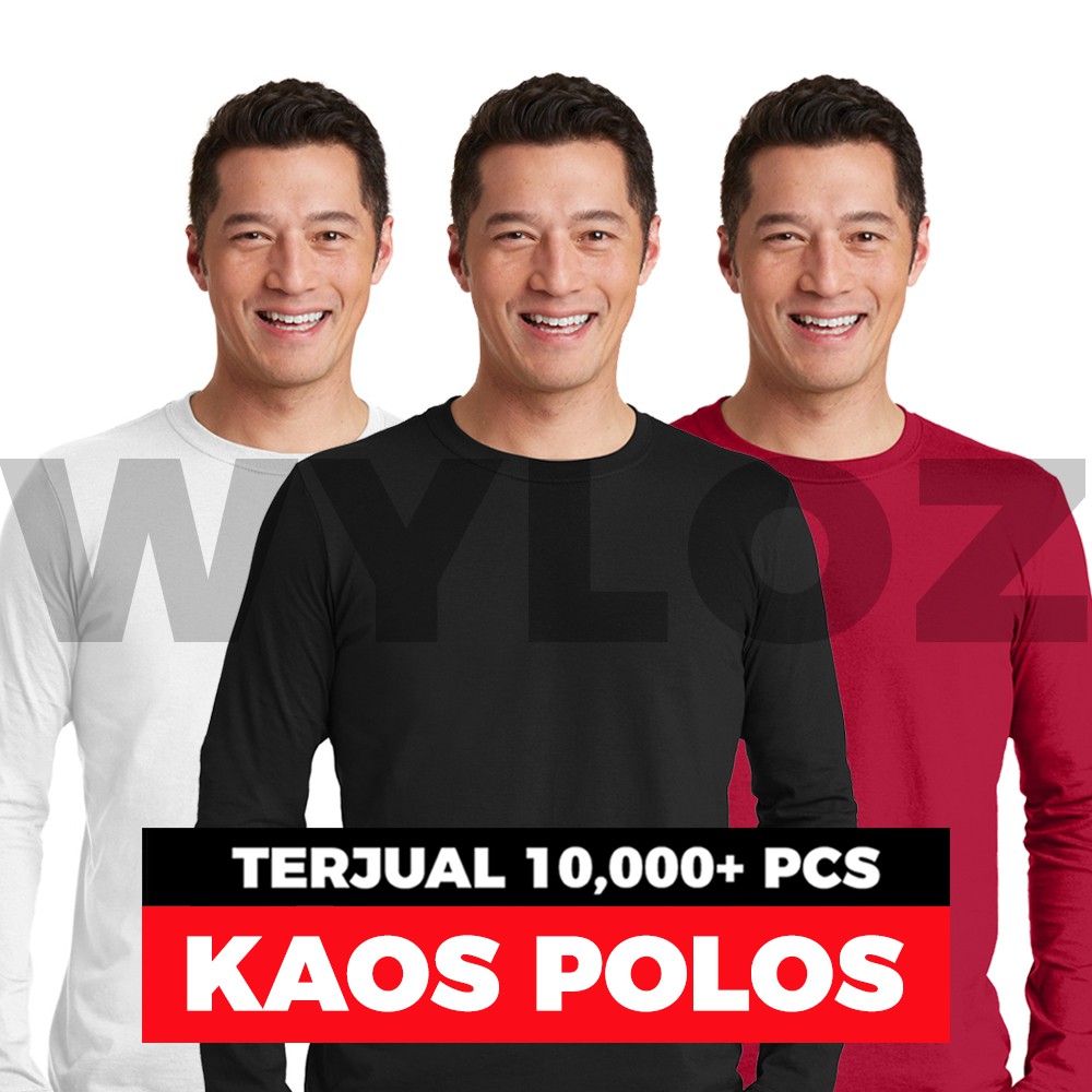  Kaos  Oblong  Polos Baju Lengan  Panjang  Pria  Wanita Grosir 