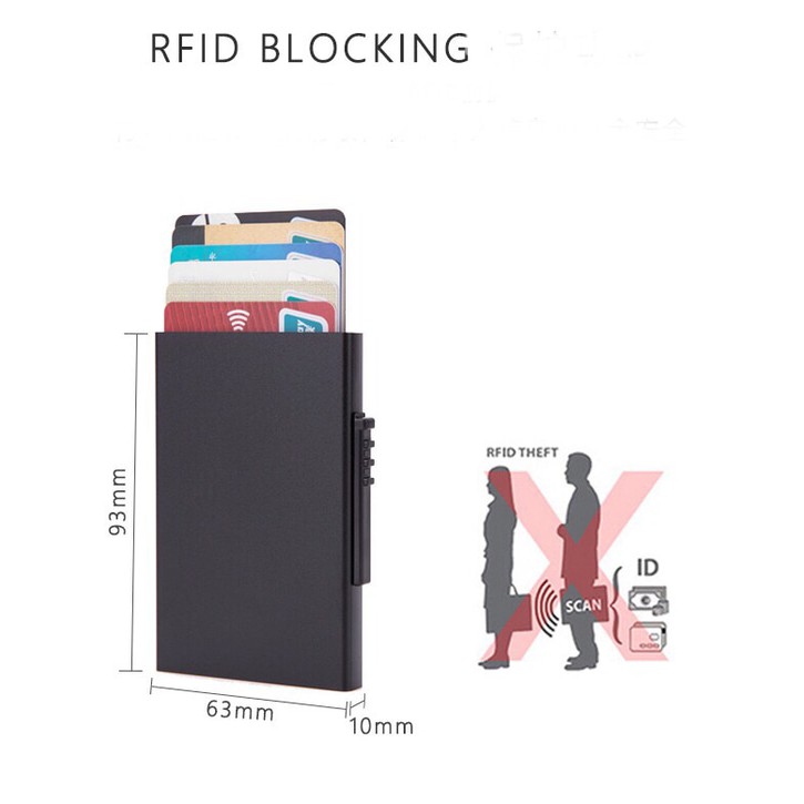 Dompet Kartu Metal Case Card Holder RFID Blocking Anti Theft Data X-32