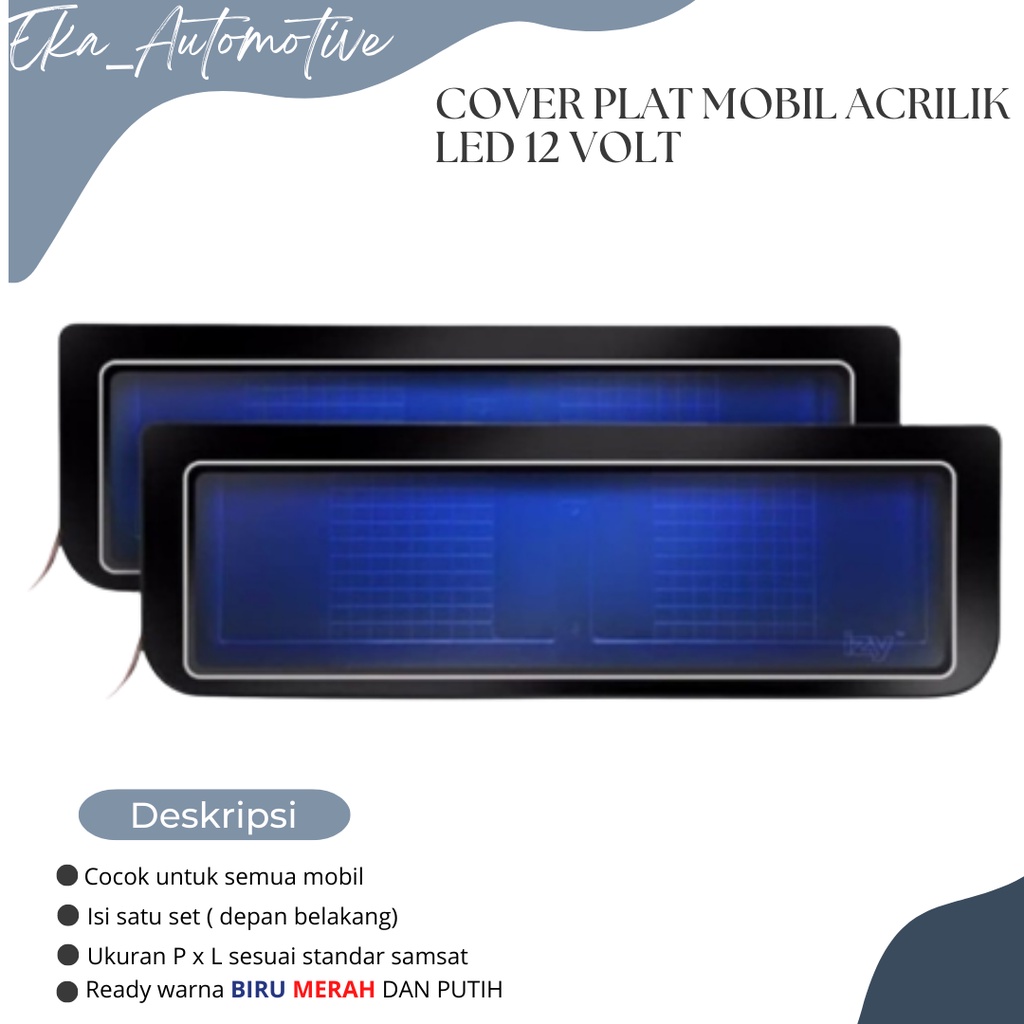 Cover Tempat Dudukan Plat Nomor Mobil Baru Lampu LED Akrilik TERBARU