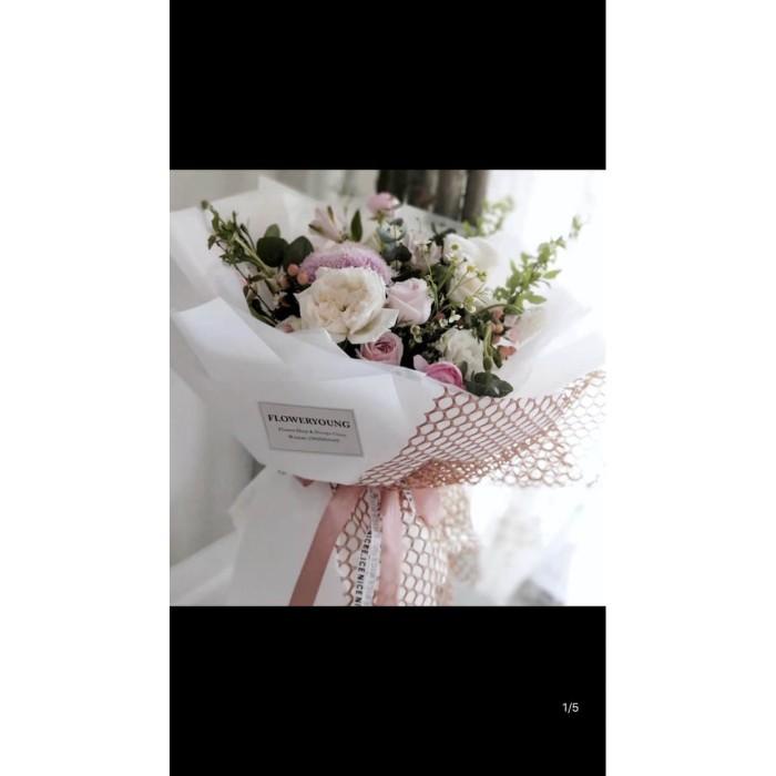 

Korean nett roll/cellophane/kertas jaring bungkus bunga murah grosir Best Seller