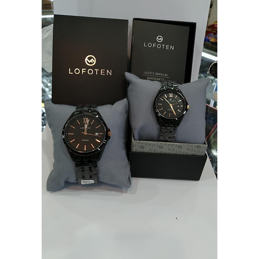 New JAM TANGAN COUPLE ORIGINAL LOFOTEN TERLARIS LOFOTEN 8102 COUPLE BLACK