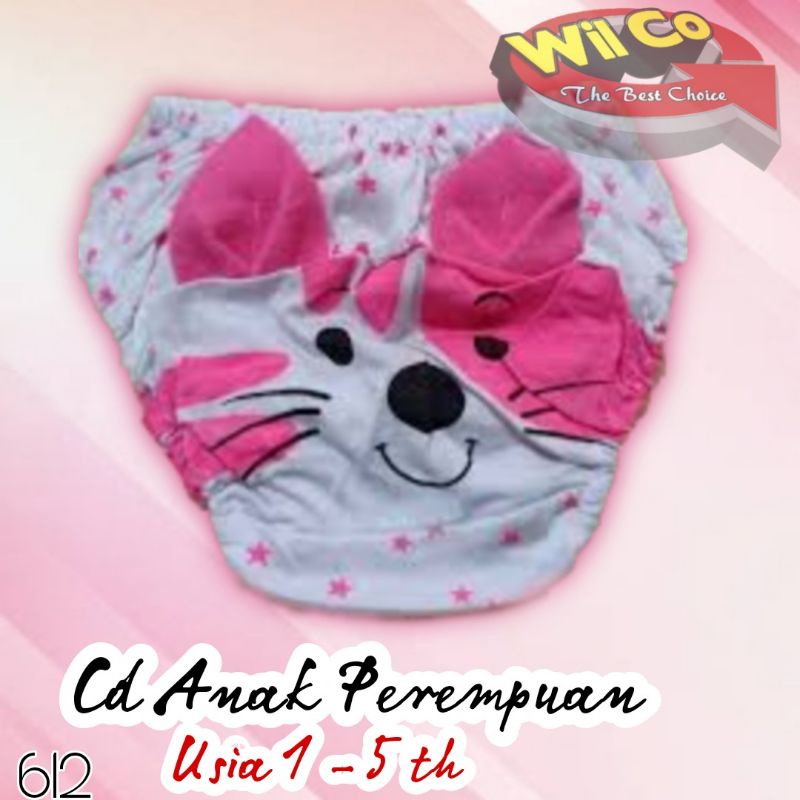 K612 - (hrg satuan) CELANA DALAM ANAK PEREMPUAN GOLDEN NICK SIZE S DAN T  USIA 1 - 5 TH